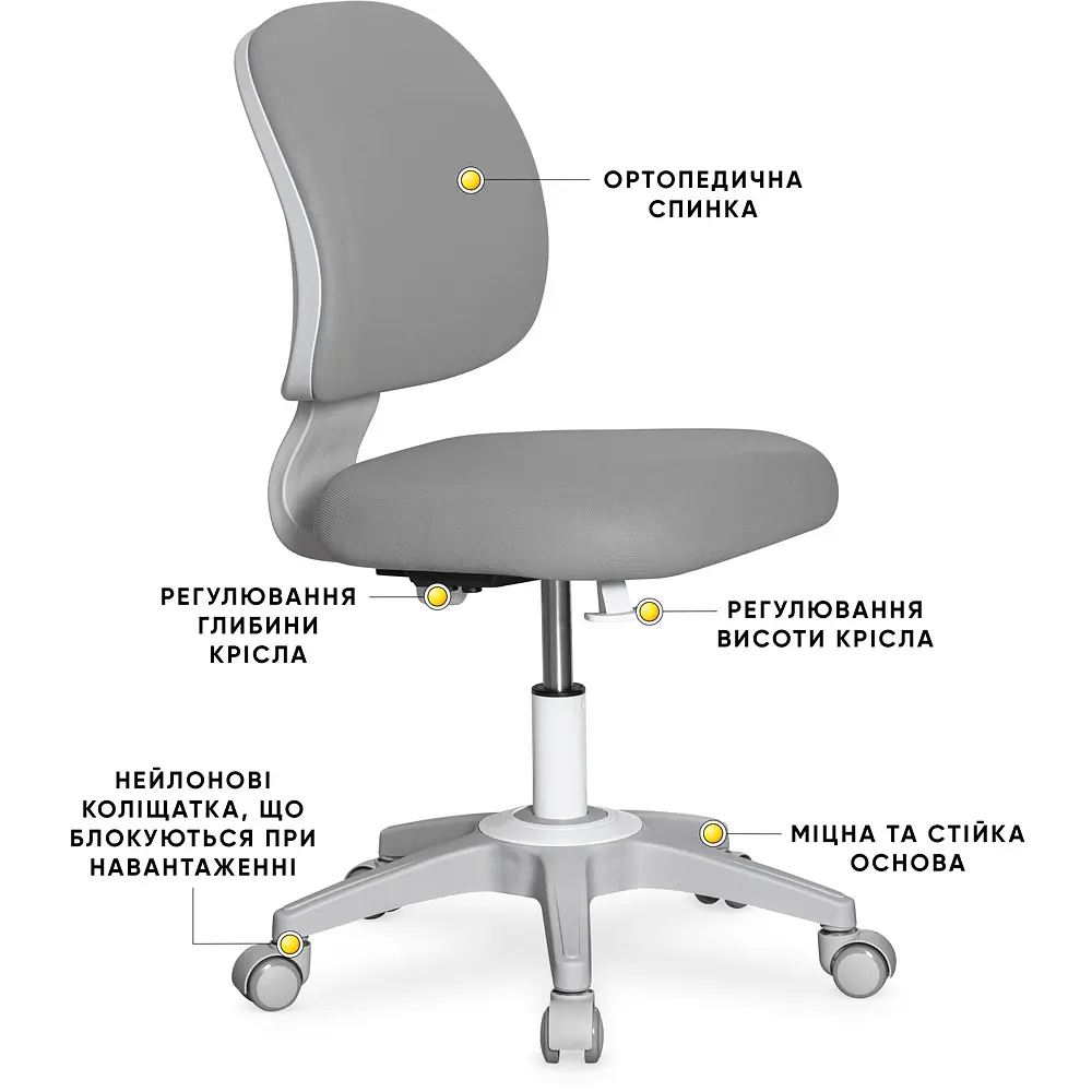 Дитяче крісло Evo-kids Limpi Grey (арт.Y-212 G) - фото 2