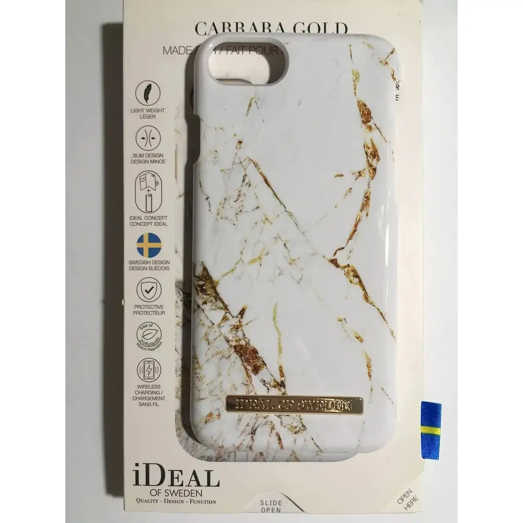 Чехол IDeal of Sweden MagSafe для iPhone 7 8 SE 2020 SE 2022 SE 2 Carrara Gold - фото 5