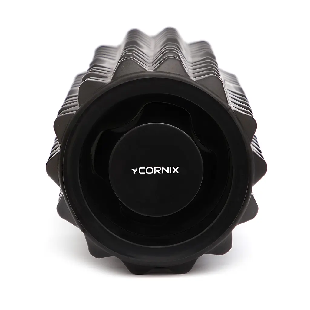 Масажний ролик Cornix EVA 33 x 14 см (валик, ролер) XR-0341 Black - фото 4