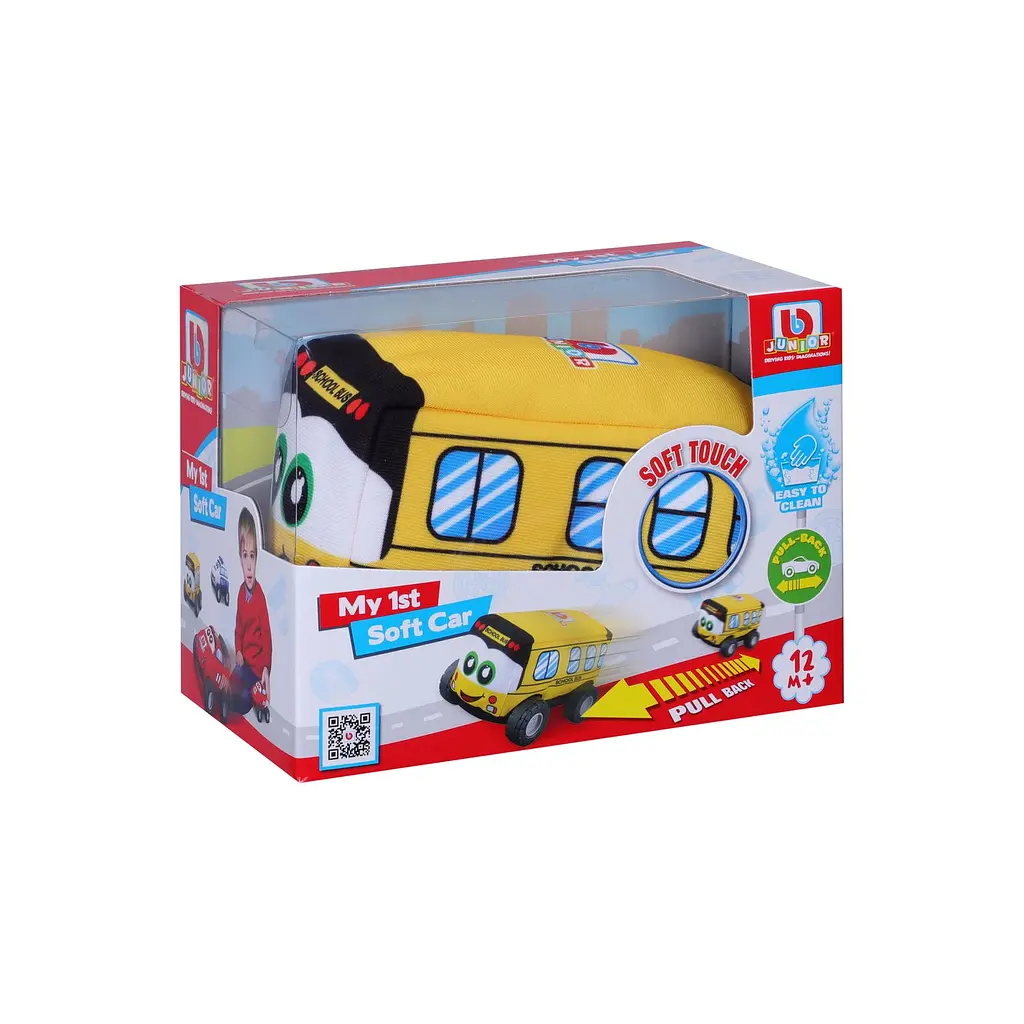 Машинка игрушечная Bb Junior Моя первая мягкая машинка школьный автобус (16-89052) - фото 4