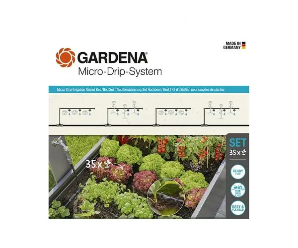 Комплект поливу Gardena Micro-Drip-System Raised Bed Set для високих грядок на 35 рослин (13455-20) - фото 3