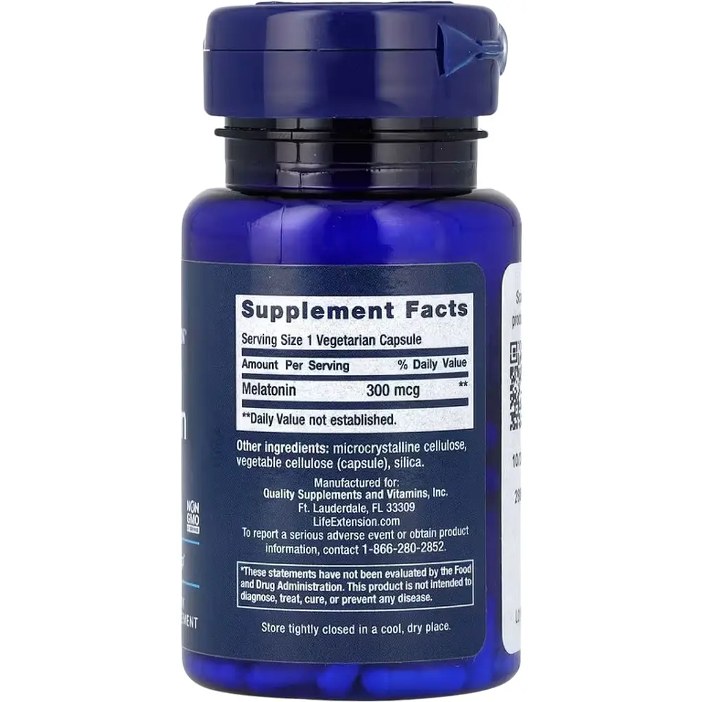 Мелатонін Life Extension Melatonin 300 мкг 100 капсул - фото 2