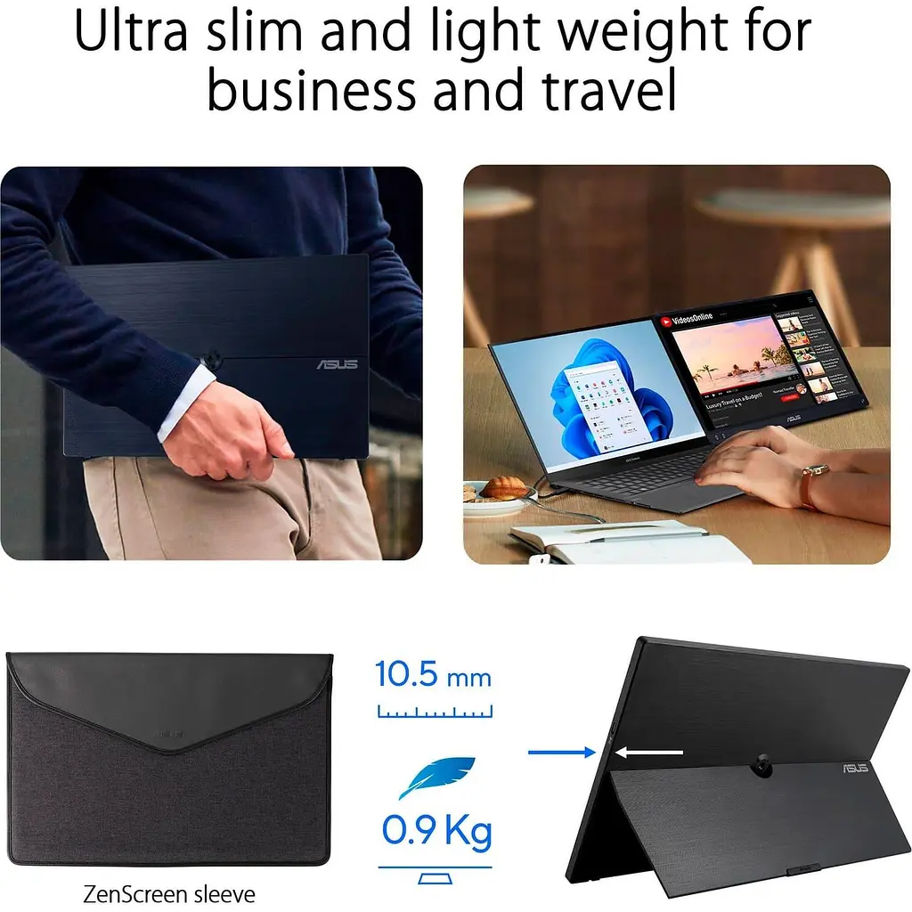 Монитор 15.6" ASUS MB16AHV Portable FHD IPS 60Hz (90LM0383-B01N70) - фото 8