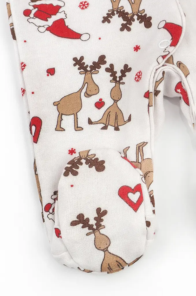 Комбінезон для немовлят на кнопках Christmas reindeer з начосом - фото 4