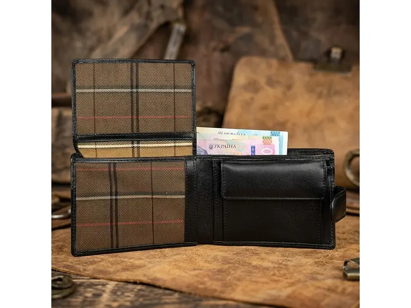 Чоловіче портмоне Italico з натуральної шкіри 396 Чорне 12,5x9,5x3 см TONY PEROTTI acs0032379 - фото 5