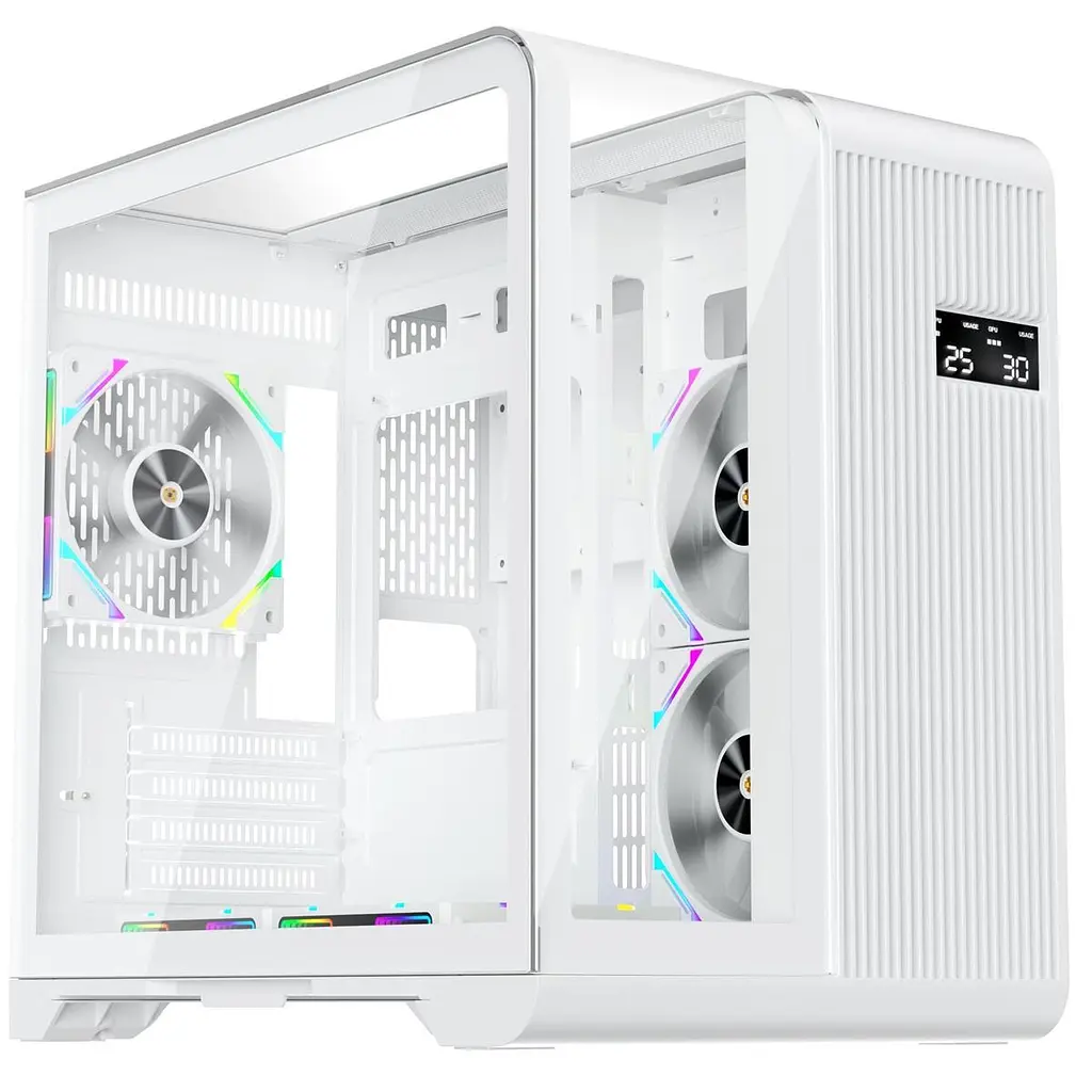 Корпус 1stPlayer RT5, білий без БП, Midi Tower, Micro ATX/Mini ITX, 2xUSB 3.0/1xUSB 2.0, макс. CPU - 157 мм/VGA - 330 мм,
