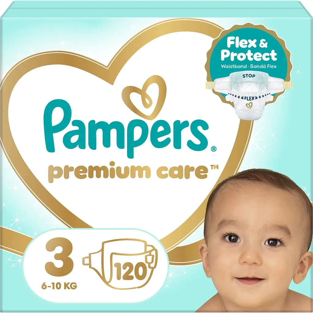 Підгузки Pampers Premium Care Розмір 3 (6-10 кг) 120 шт.
