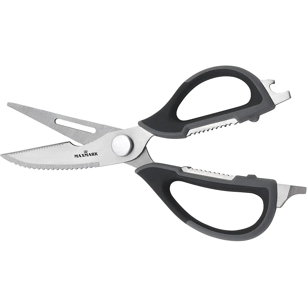 Кухонные ножницы Maxmark 22.7 см серебристые с черным (MK-KG-2001) - фото 2