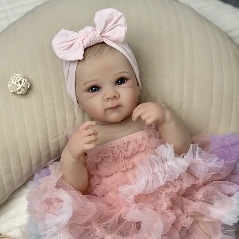 Лялька Реборн 48 см вініловая, реалістичний пупс у сукні принцеси Doll Reborn Baby Born К0100801 - фото 4