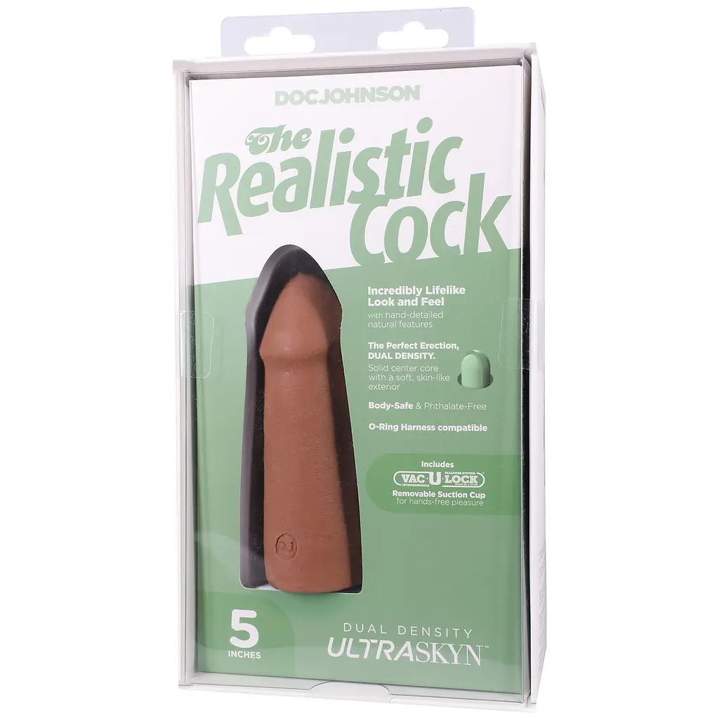 Фалоімітатор Doc Johnson The Realistic Cock ULTRASKYN 5 Inch, 12.7 см - фото 10