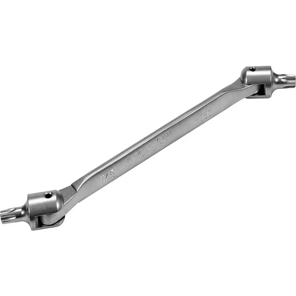 Ключ Yato Torx 2-сторонній на шарнірах Т45 х Т50 L= 243 мм Cr-V (DW) (YT-05314) - фото 1