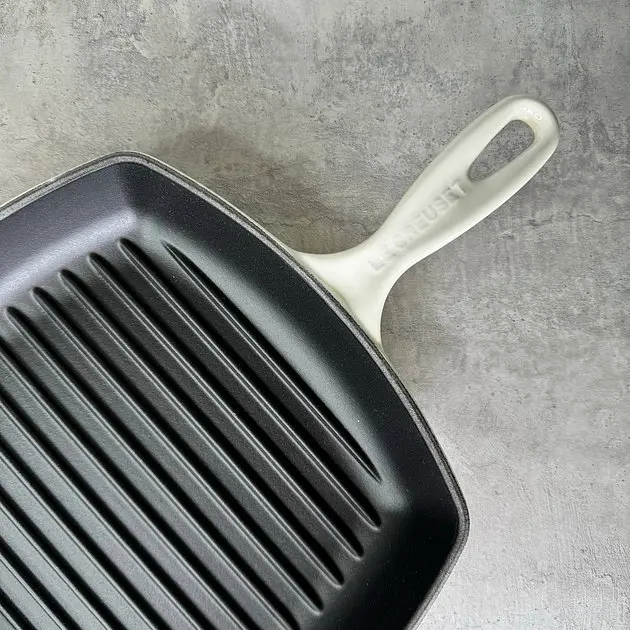 Сковорода-гриль Le Creuset Square Grillet 26 см безе 20183267160422 - фото 3