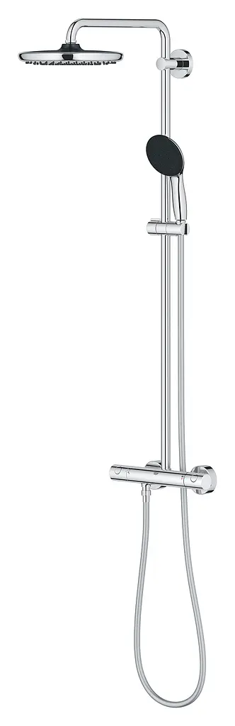 Душевая система с термостатом для настенного монтажа Grohe Vitalio Start System 250 26678001, Хром - фото 4