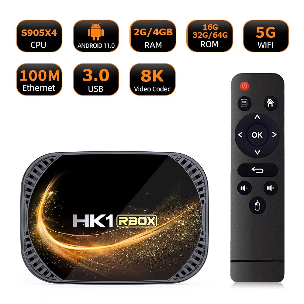 Смарт ТВ приставка HK1 X4S 4/128Gb Amlogic S905X4 Android 11.0 - фото 10