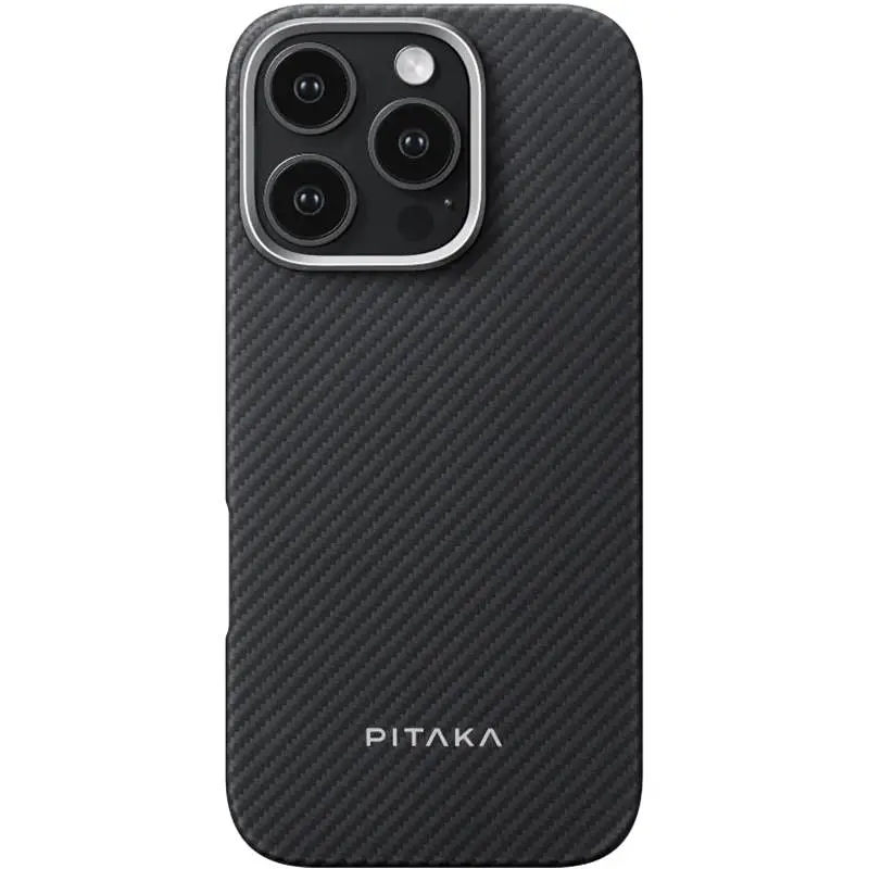 Чехол PC Pitaka with MagSafe для Apple iPhone 16 Pro Max (6.9) Black / Grey - фото 2