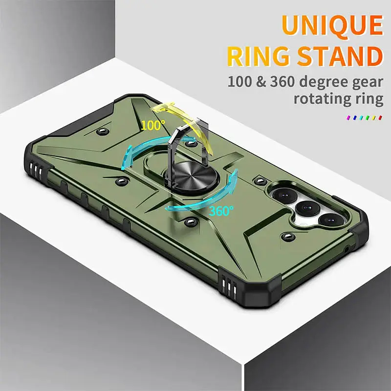 Ударостійкий чохол Pathfinder Ring для Samsung Galaxy A54 5G Зелений / Army Green - фото 3