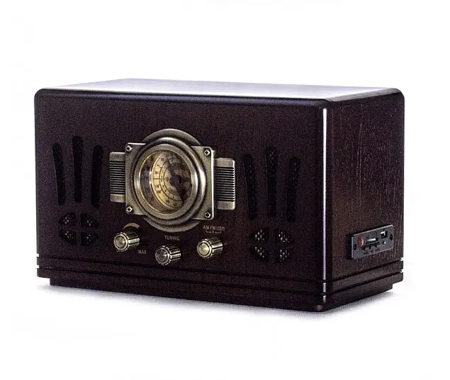 Ретро радіо програвач Daklin Де Голль AM/FM,MP3/ USB/ SD дерево Горіх (RP-057) - фото 4