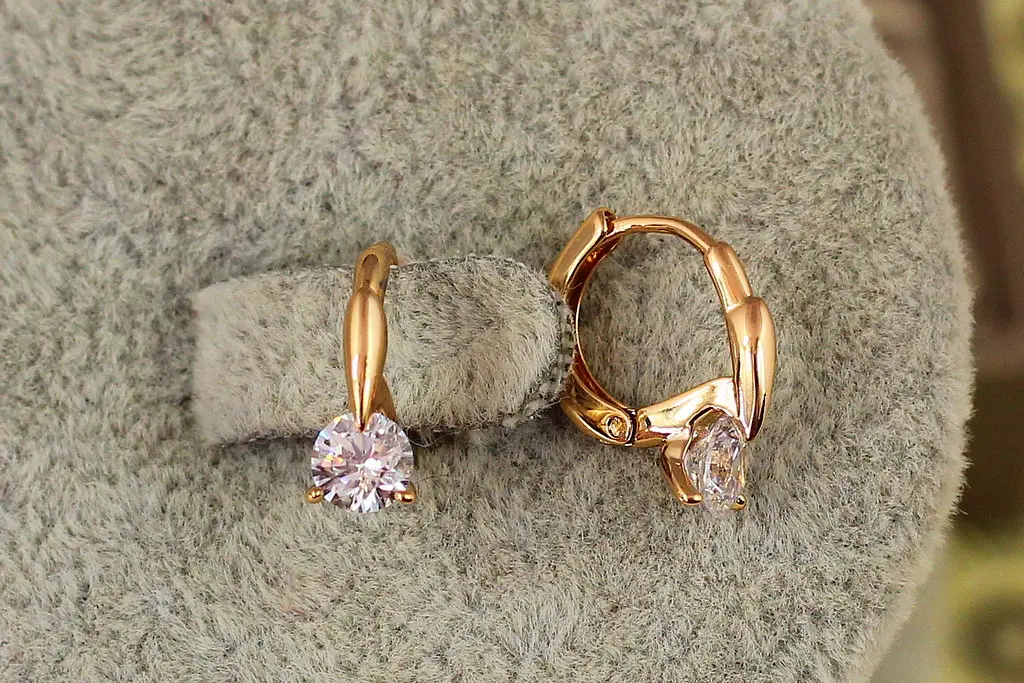 Сережки дитячі Xuping Jewelry мить 11 мм золотисті - фото 2