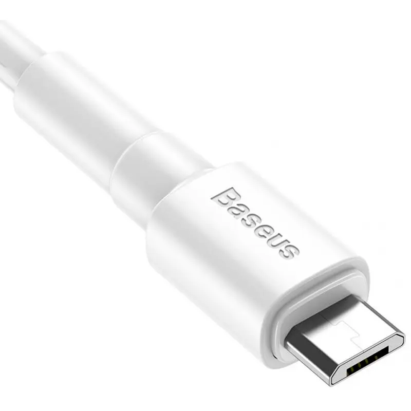 Кабель Baseus Mini Cable USB to MicroUSB 4A 2m CAMSW-E02 White - фото 3