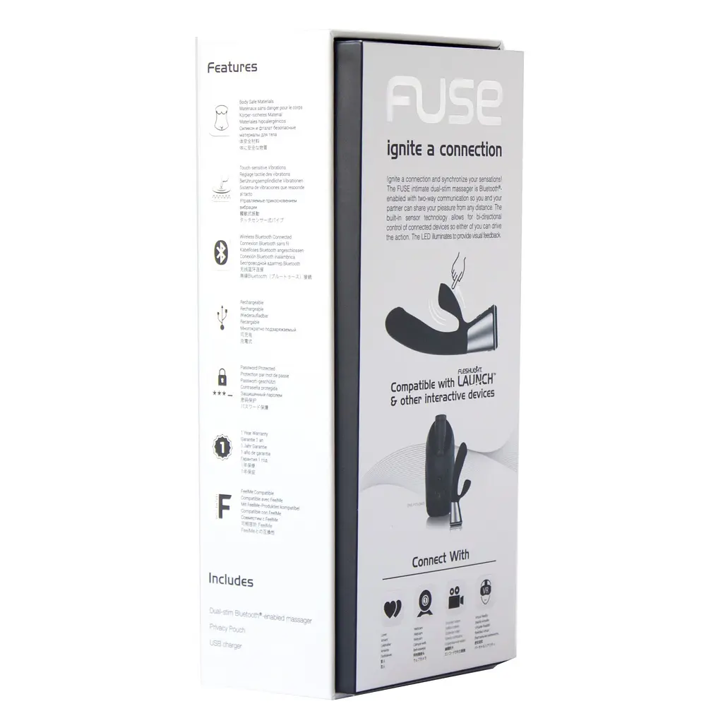 Інтерактивний вібратор-кролик OhMiBod Fuse for Kiiroo Black Kiiroo SO2907 90338 - фото 3