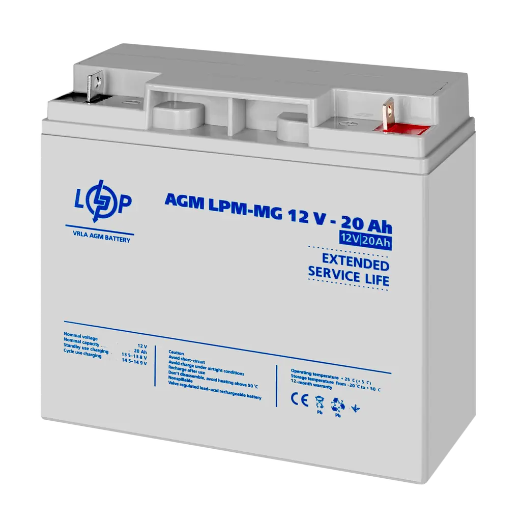 Акумулятор мультигелевий LPM-MG 12V - 20 Ah - фото 3