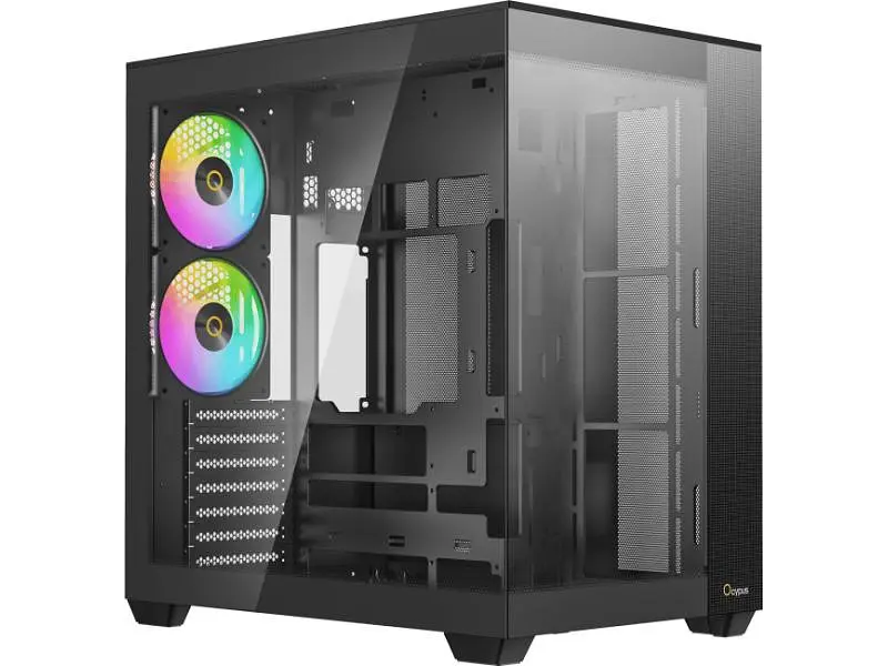 Корпус OCYPUS DELTA C74 ARGB Black (DELTA-C74-BKD200XX-GL)