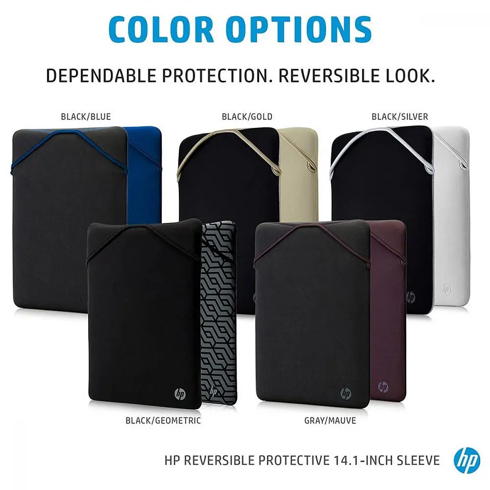 Чехол для ноутбука HP 14" Protective Reversible Black/Blue Laptop Sleeve (2F1X4AA) - фото 6