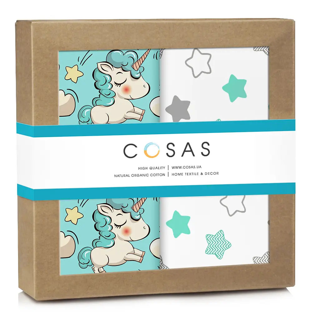 Багаторазові пелюшки дитячі UNICORN CS3 2шт COSAS (4822052127902)