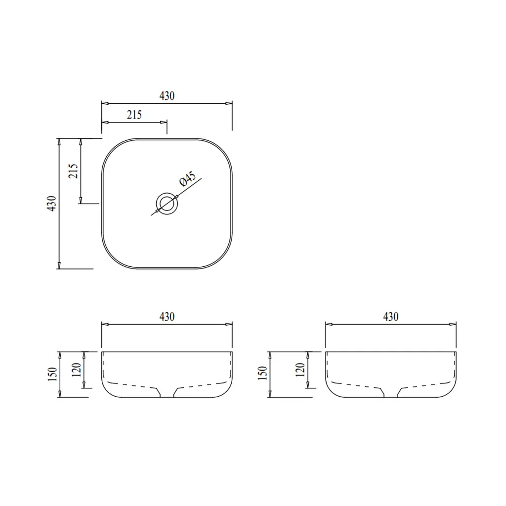 Умивальник Qtap Kolibri 430x430x150 White QT1011K396WN, Білий - фото 2