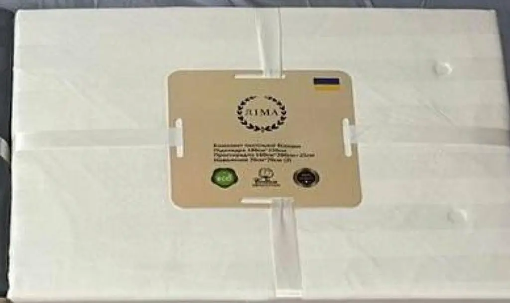 Комплект постільної білизни полуторного розміру колір Слонова кість - фото 2