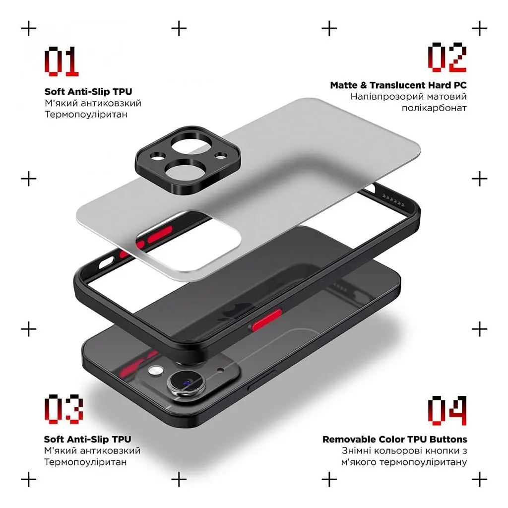 Чехол для мобильного телефона Armorstandart Frosted Matte Samsung M34 5G (M346) Black (ARM69710) - фото 2