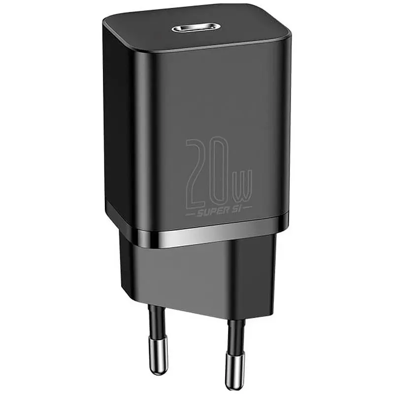 МЗП Super Si Quick Charger PD20W (1USB-C) (CCSUP-B) Чорний Baseus teh0029616