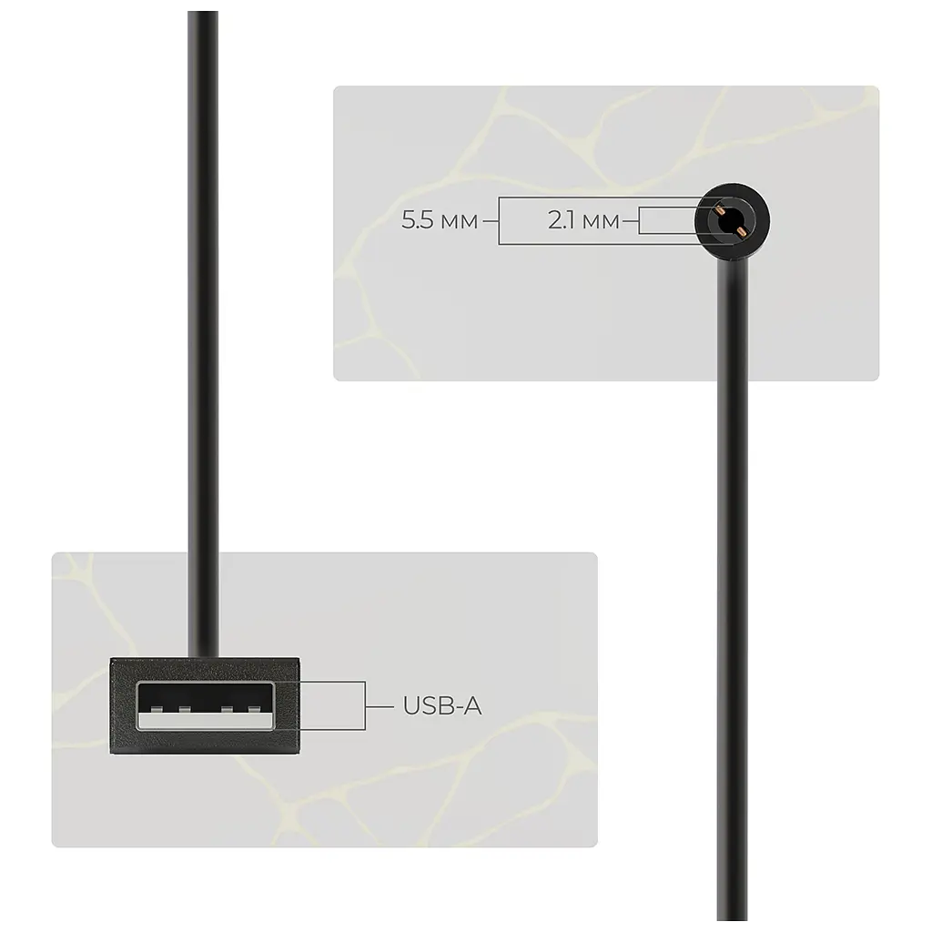 Кабель живлення USB to DC 5.5x2.1mm 9V 0.8m Armorstandart (ARM65662) - фото 3