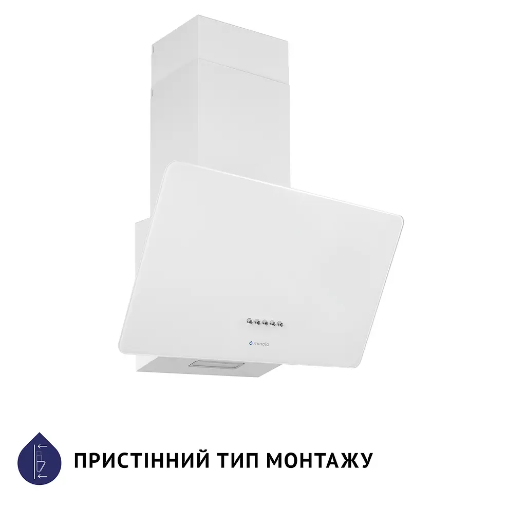 Витяжка Minola HDN 6224 WH 700 LED (похила) - фото 2