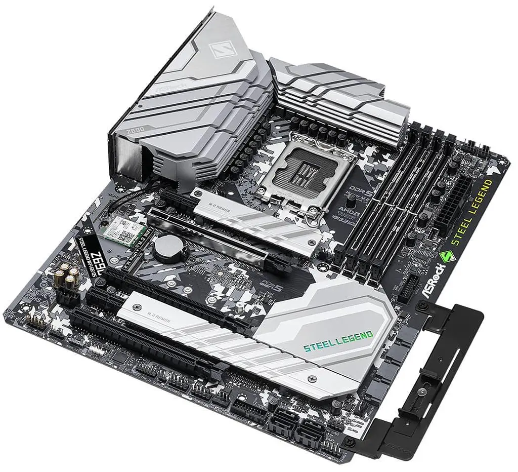 Материнська плата AsRock Z690 Steel Legend WiFi 6E/D5 Z690 Steel Legend WiFi 6E/D5) (Socket 1700, Intel Z690, ATX) Б/в - фото 3
