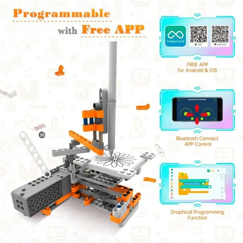 Конструктор Makerzoid Superbot Educational Building Blocks (MKZ-ID-SPB) [86642] - фото 6