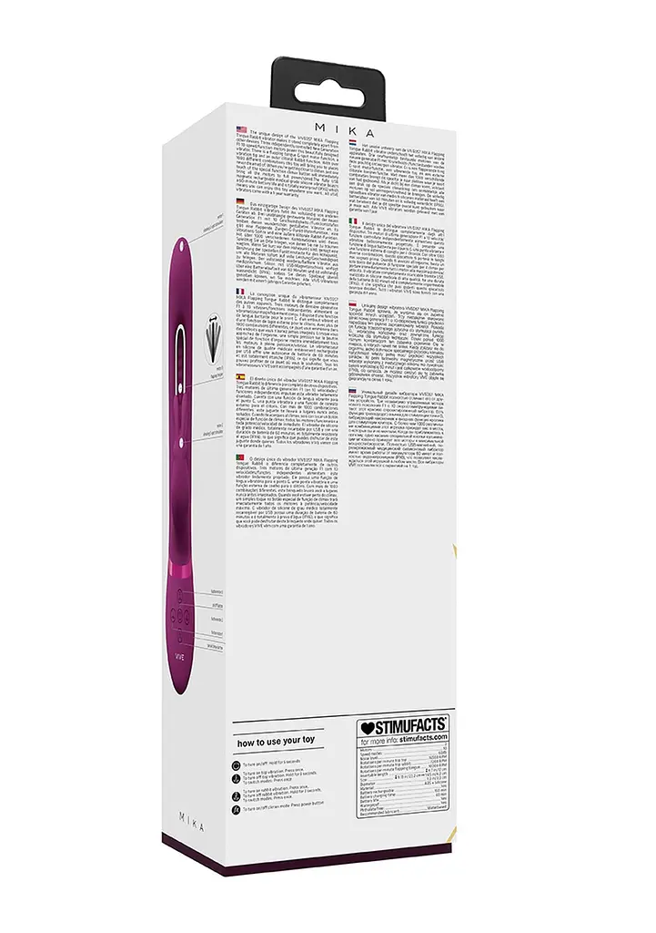 Вібратор-кролик Vive Mika G-Spot 23.2 см (рожевий) - фото 15