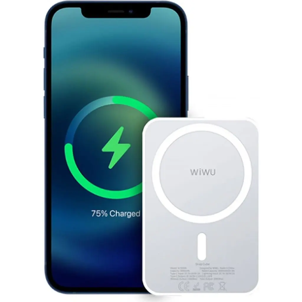 Зовнішній акумулятор Wiwu Magnetic SC5000A 5000mAh White [125065] - фото 4