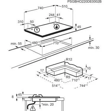 Варильна поверхня газова AEG HKB75453NB - фото 6