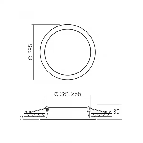 LED светильник Back встроенный круглый VIDEX 26W 5000K - фото 5