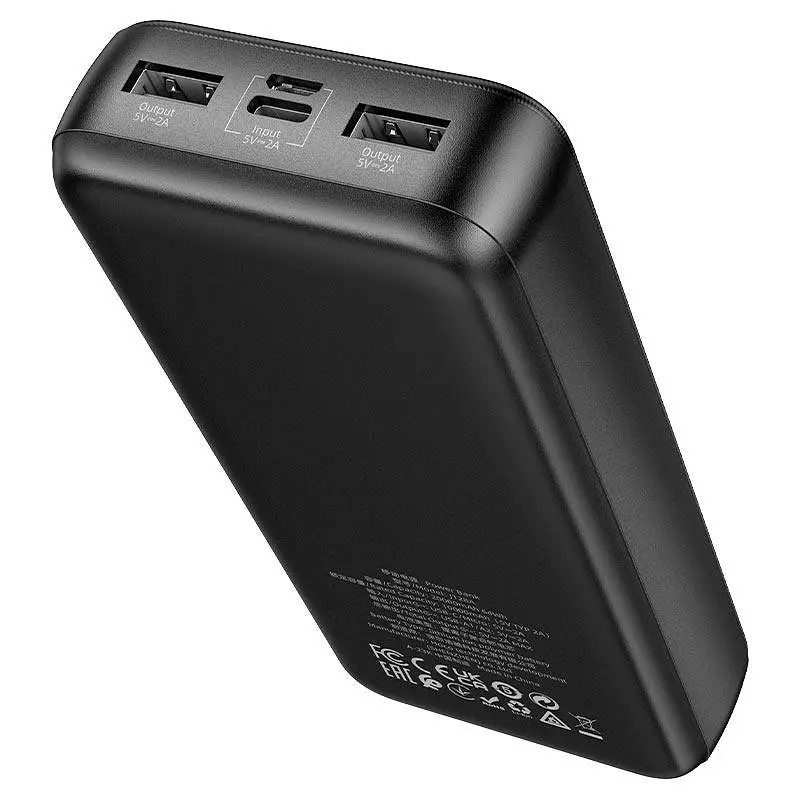 Зовнішній аккумулятор HOCO J128A Powerful power bank(20000mAh) чорний - фото 2