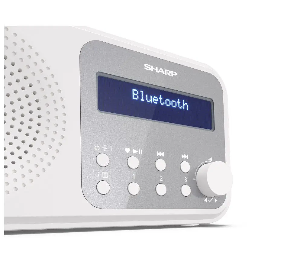 Радіоприймач портативний Sharp DRP420WH DAB+, FM, Bluetooth, батарейки, мережа - фото 4