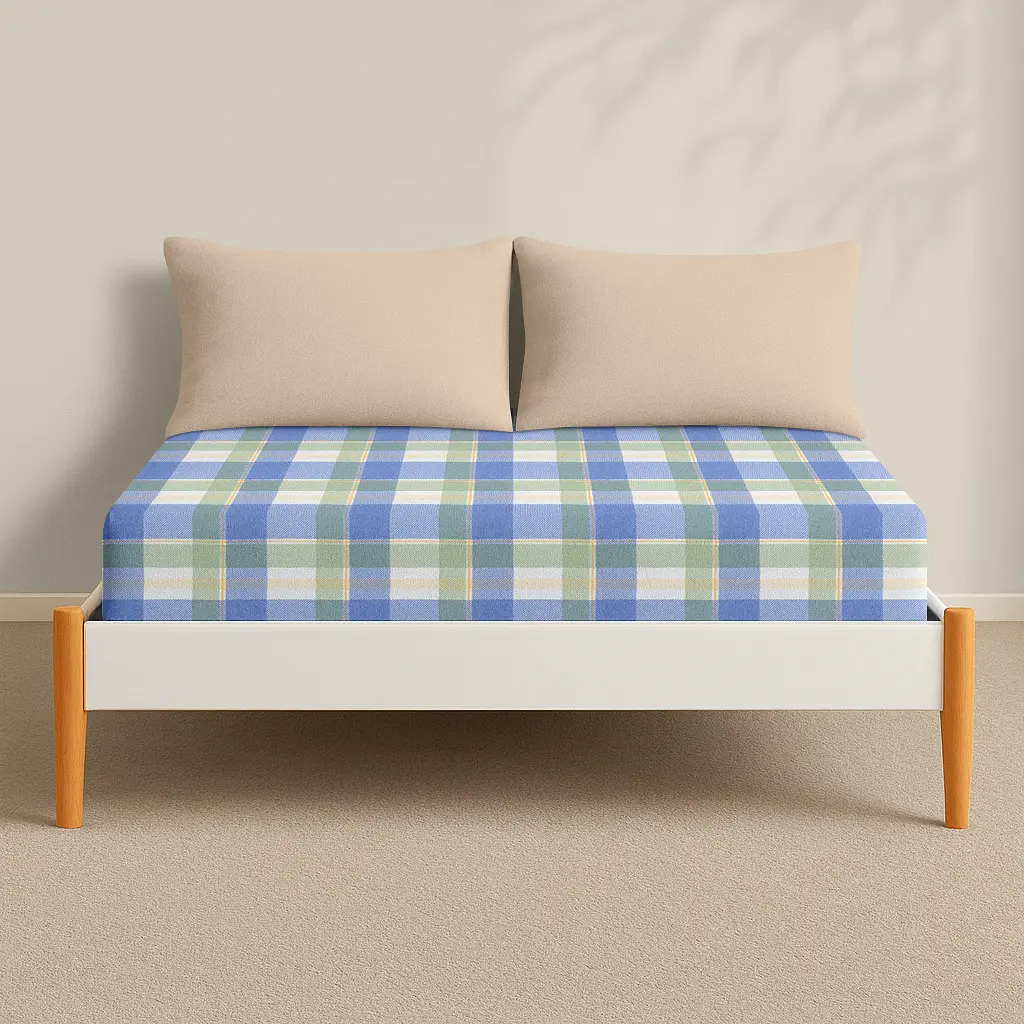 Простирадло на резинці в дитяче ліжечко 60х120 фланель OCEAN TARTAN COSAS (4822052499221) - фото 4