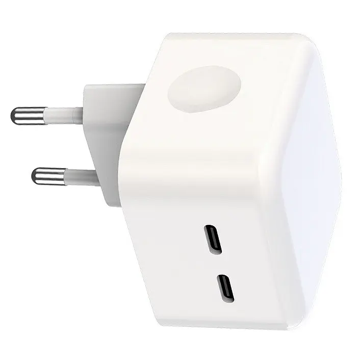 Зарядное устройство XO L102 35 W 2 выхода type-C + кабель Type-C to Type-C - фото 2