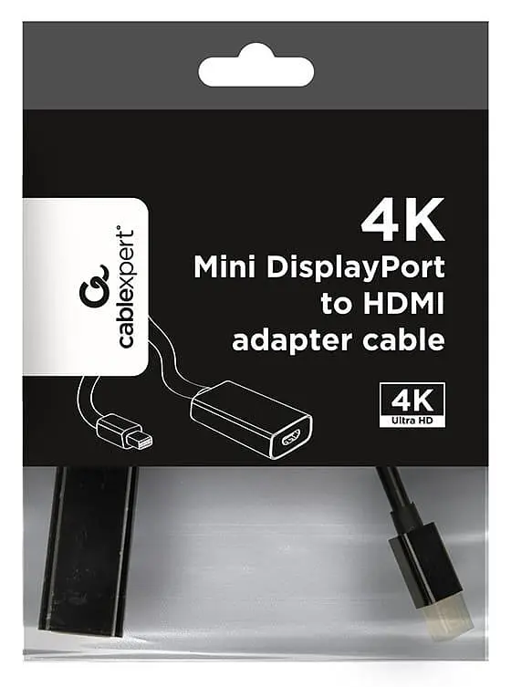 Переходник Cablexpert MiniDisplayPort-HDMI, черный (A-mDPM-HDMIF4K-01) - фото 3