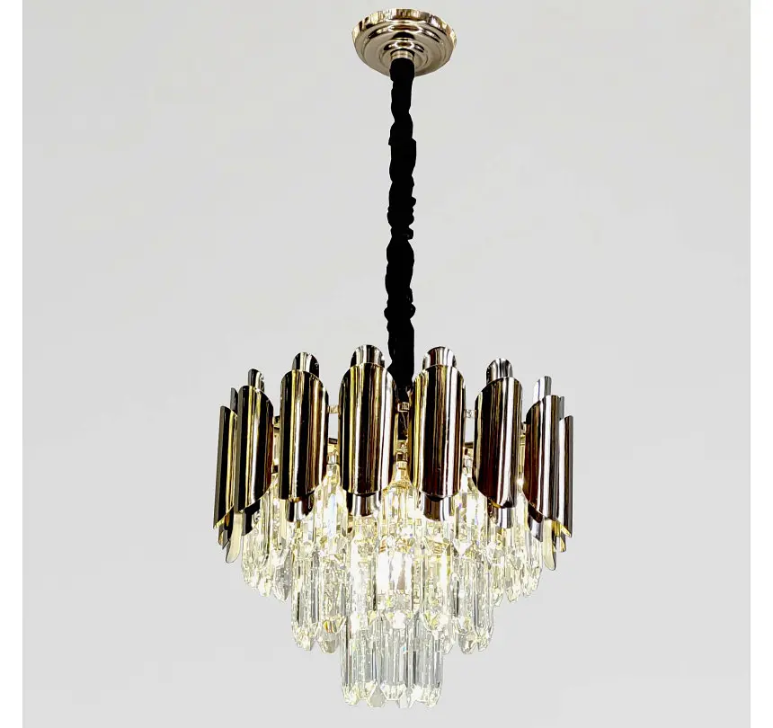 Компактна каскадна кришталева люстра Artlight 88128/400, золото, 6 ламп E14, Ø40,4 см, від 6-15 м² - фото 3