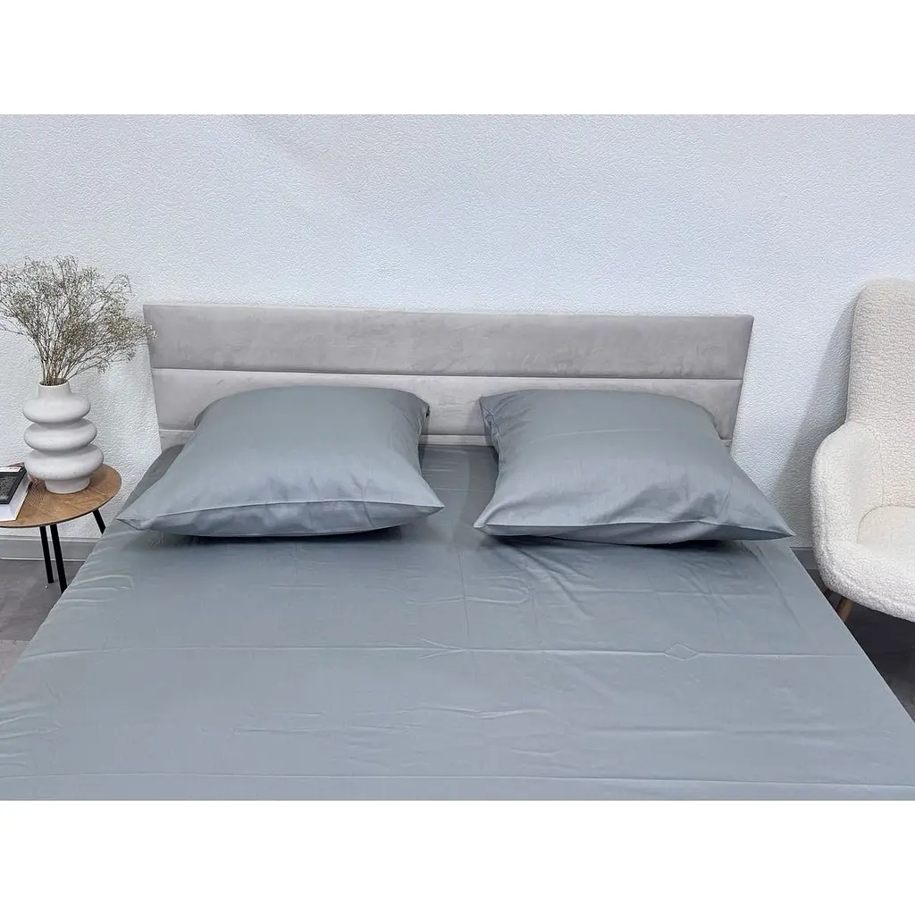 Наволочка Ecotton Natural Grey сатин 70х70 см 2 шт. сіра (24751) - фото 6