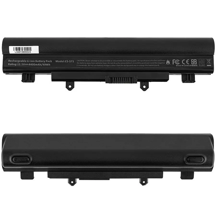 Батарея для ноутбука Acer AL14A32 (Aspire: E5-411 E5-511 E5-571 V3-472 series) 11.1V 4400mAh Чорний - фото 2