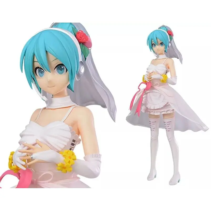 Фігурка Sega Вокалоїд Хацуне Міку Vocaloid Hatsune Miku White Dress 23 см S V HM WD 23 - фото 4