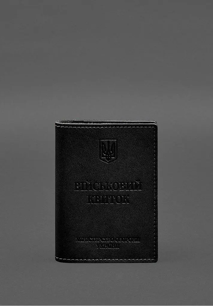 Шкіряна обкладинка для військового квитка з кишенями 7.2 чоний краст - фото 2
